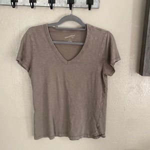 Tan/ grey shirt